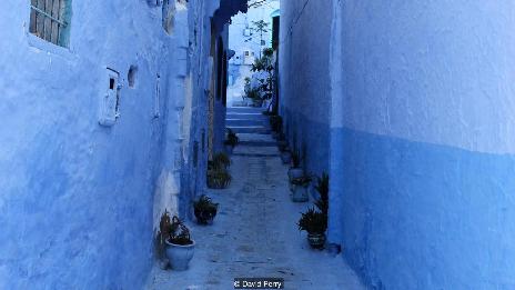 摩洛哥的蓝色小镇