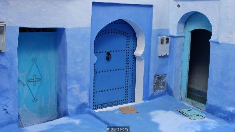 摩洛哥的蓝色小镇